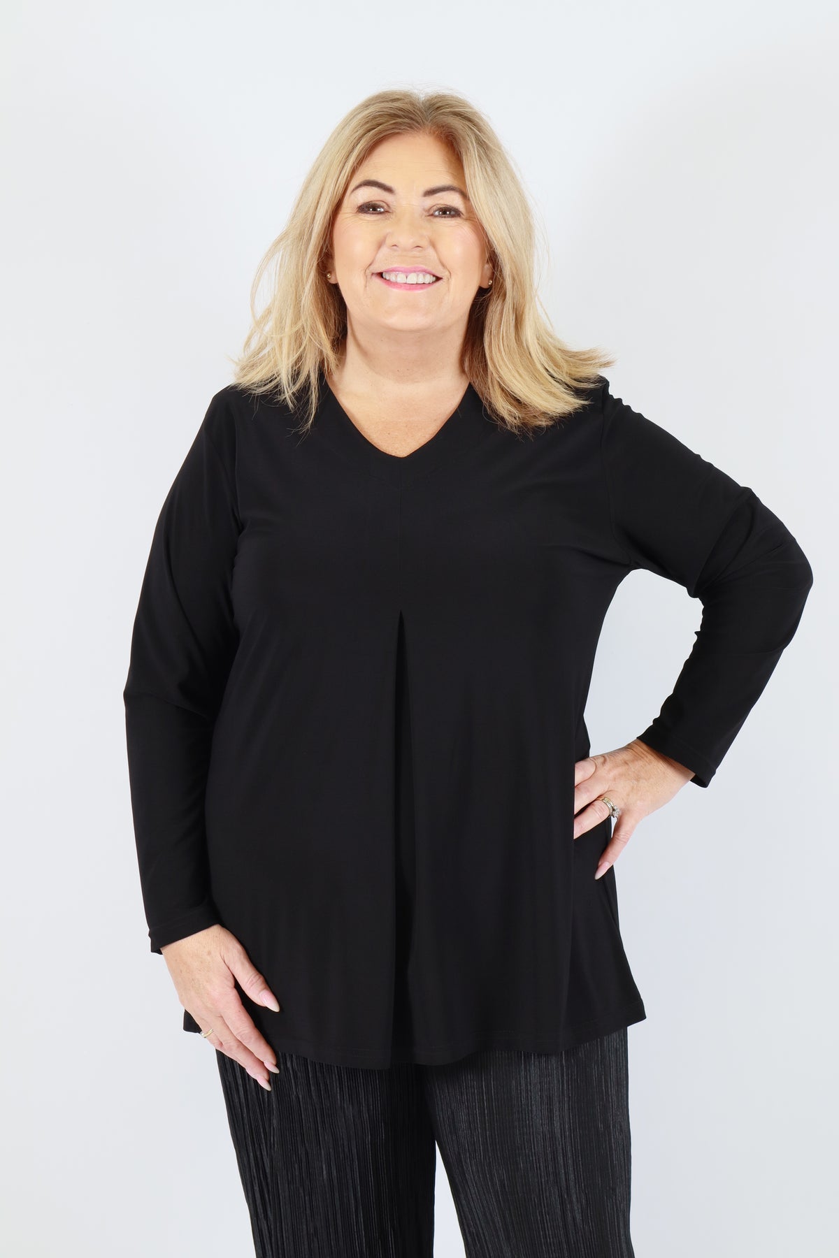 Magna A-Line Top in Black