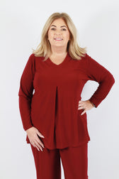 Magna A-Line Top in Wine