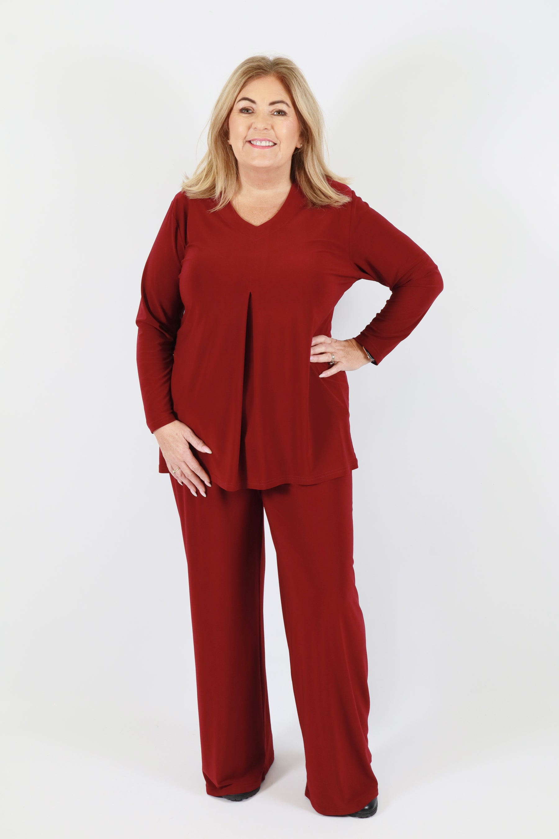 Magna A-Line Top in Wine