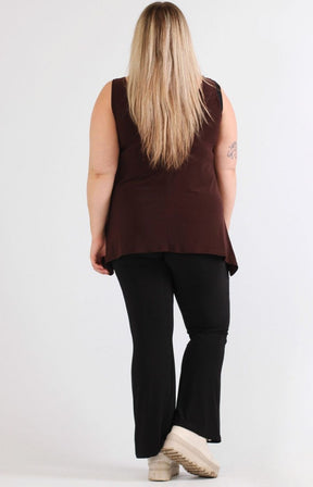 Magna A-Line Vest in Brown