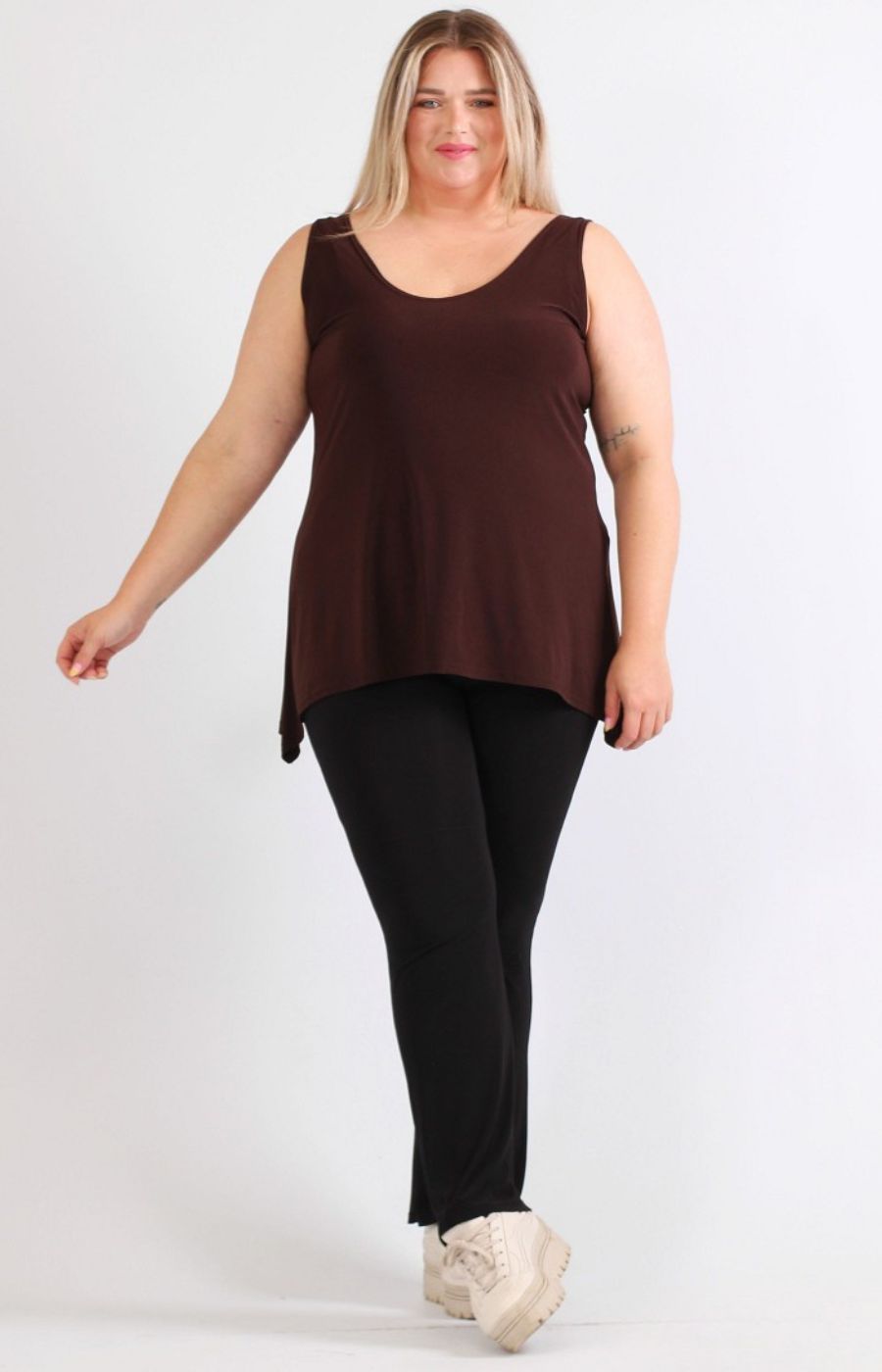 Magna A-Line Vest in Brown