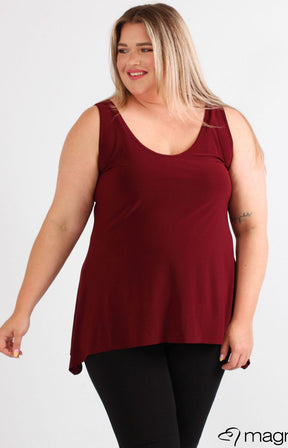 Magna A-Line Vest in Wine