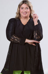 Magna Lace Cardigan in Black