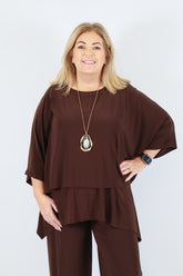 Magna One Size Top in Brown