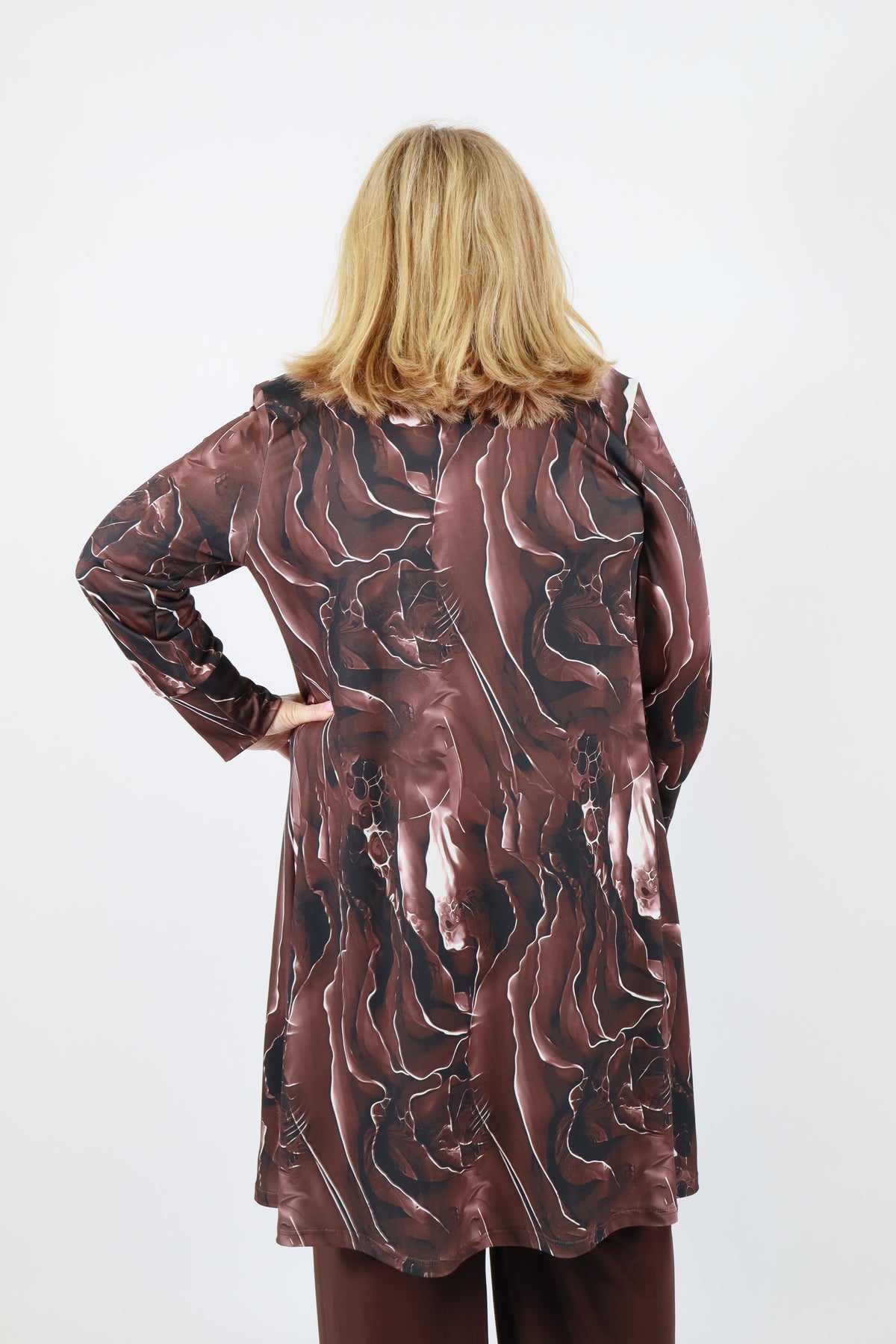 Magna Open Cardigan in Brown