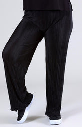 Magna Plisse Trousers in Black