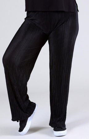 Magna Plisse Trousers in Black