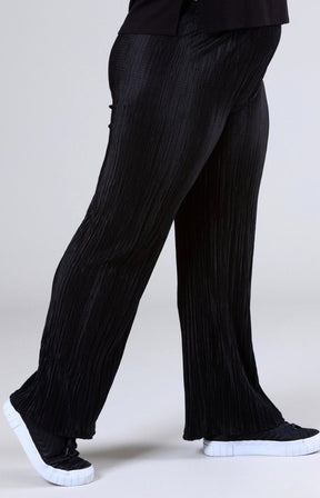 Magna Plisse Trousers in Black