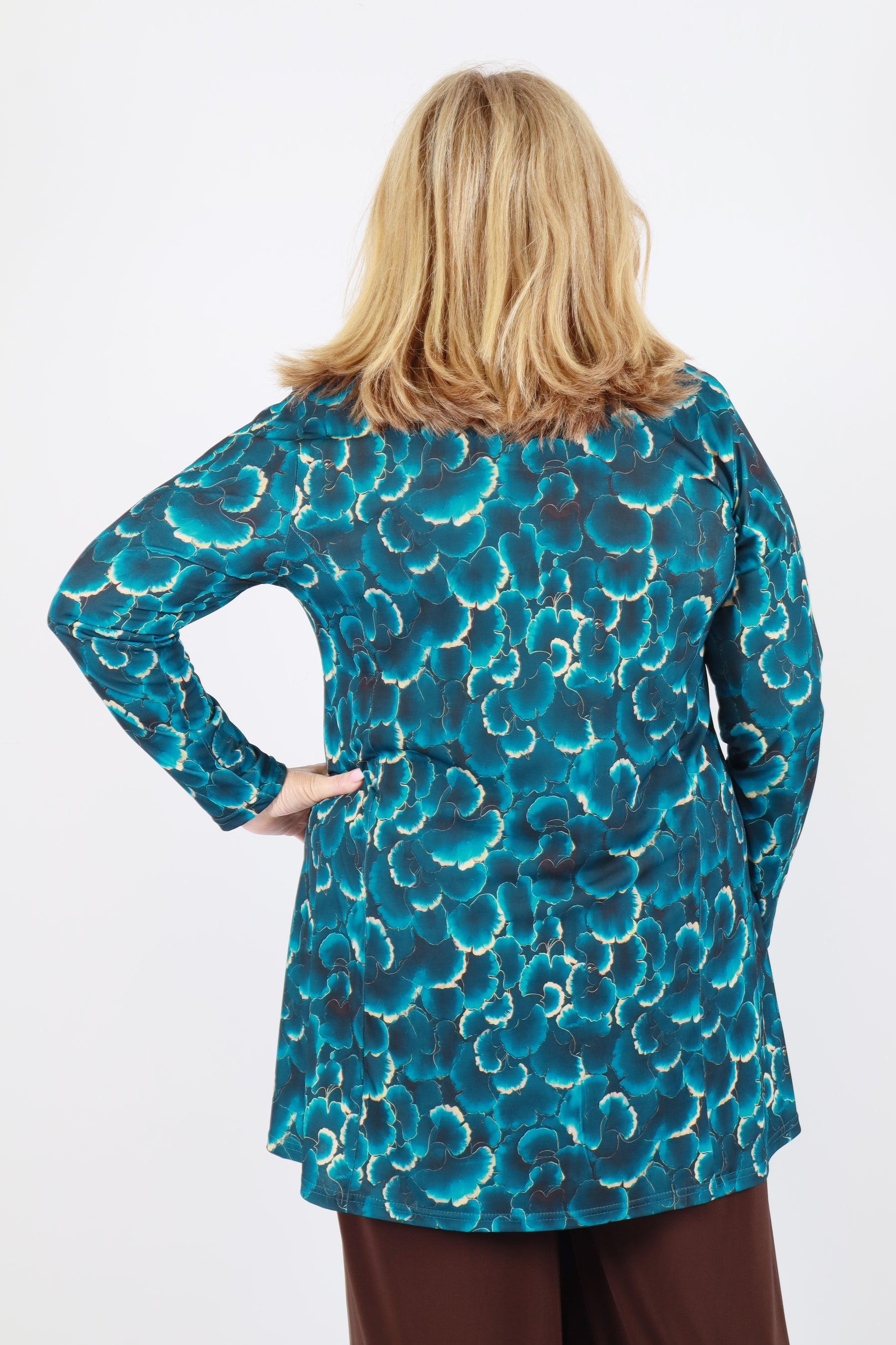 Magna Printed Tunic in Teal
