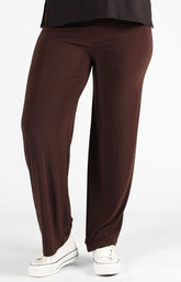 Magna Wide Leg Trousers in Brown