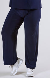 Magna Wide Leg Trousers in Navy