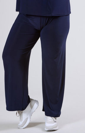 Magna Wide Leg Trousers in Navy