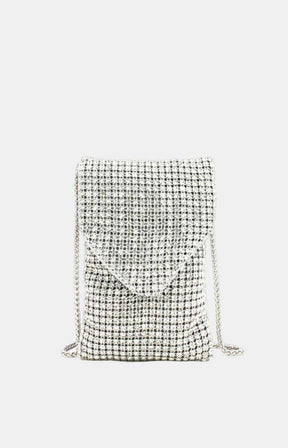 Maisie Phone Bag in Silver 