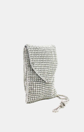 Maisie Phone Bag in Silver 