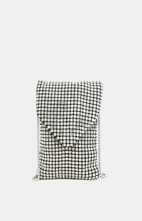 Maisie Phone Bag in Silver/Black 