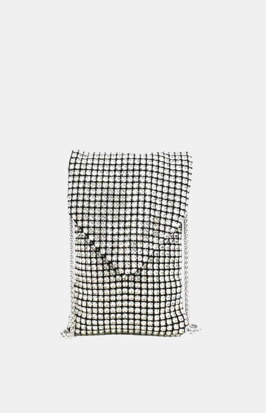 Maisie Phone Bag in Silver/Black 