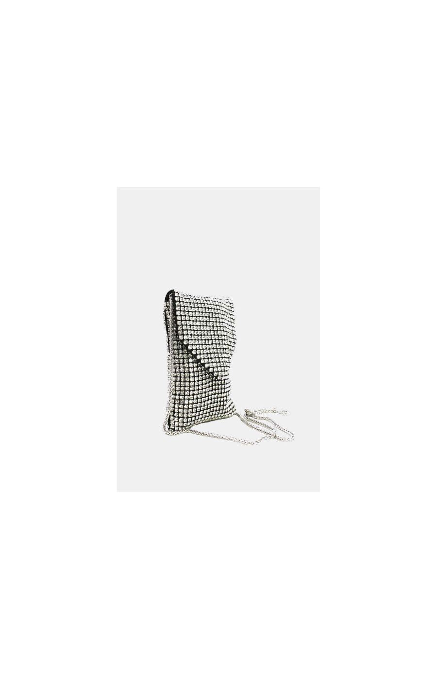 Maisie Phone Bag in Silver/Black 