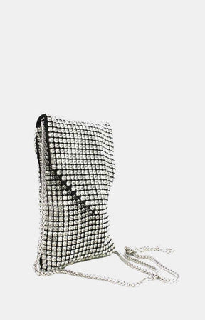 Maisie Phone Bag in Silver/Black 