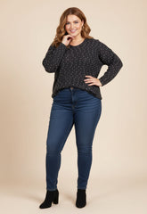 Maria Knit Top in Grey