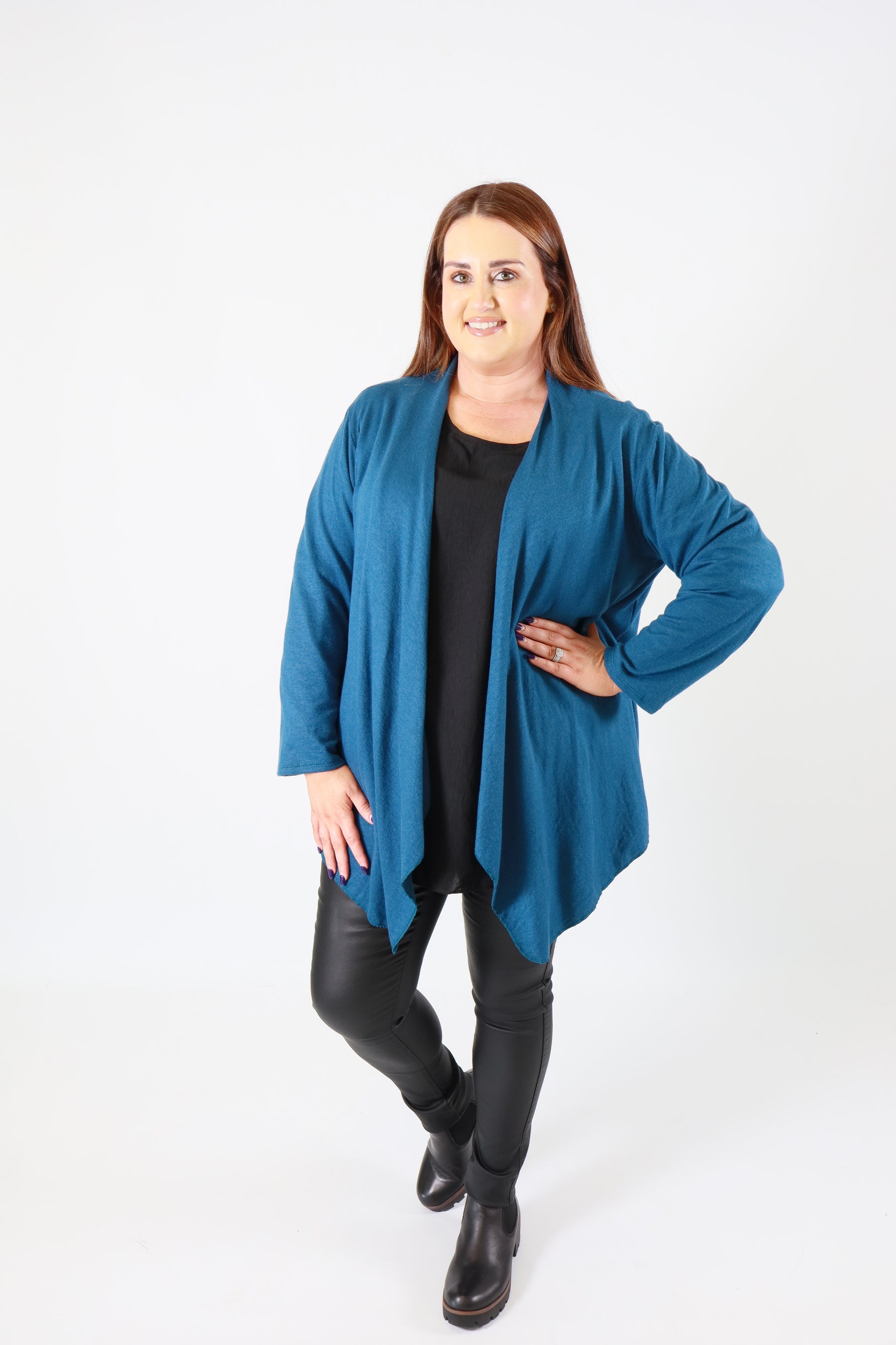 Marjorie Cardigan in Teal