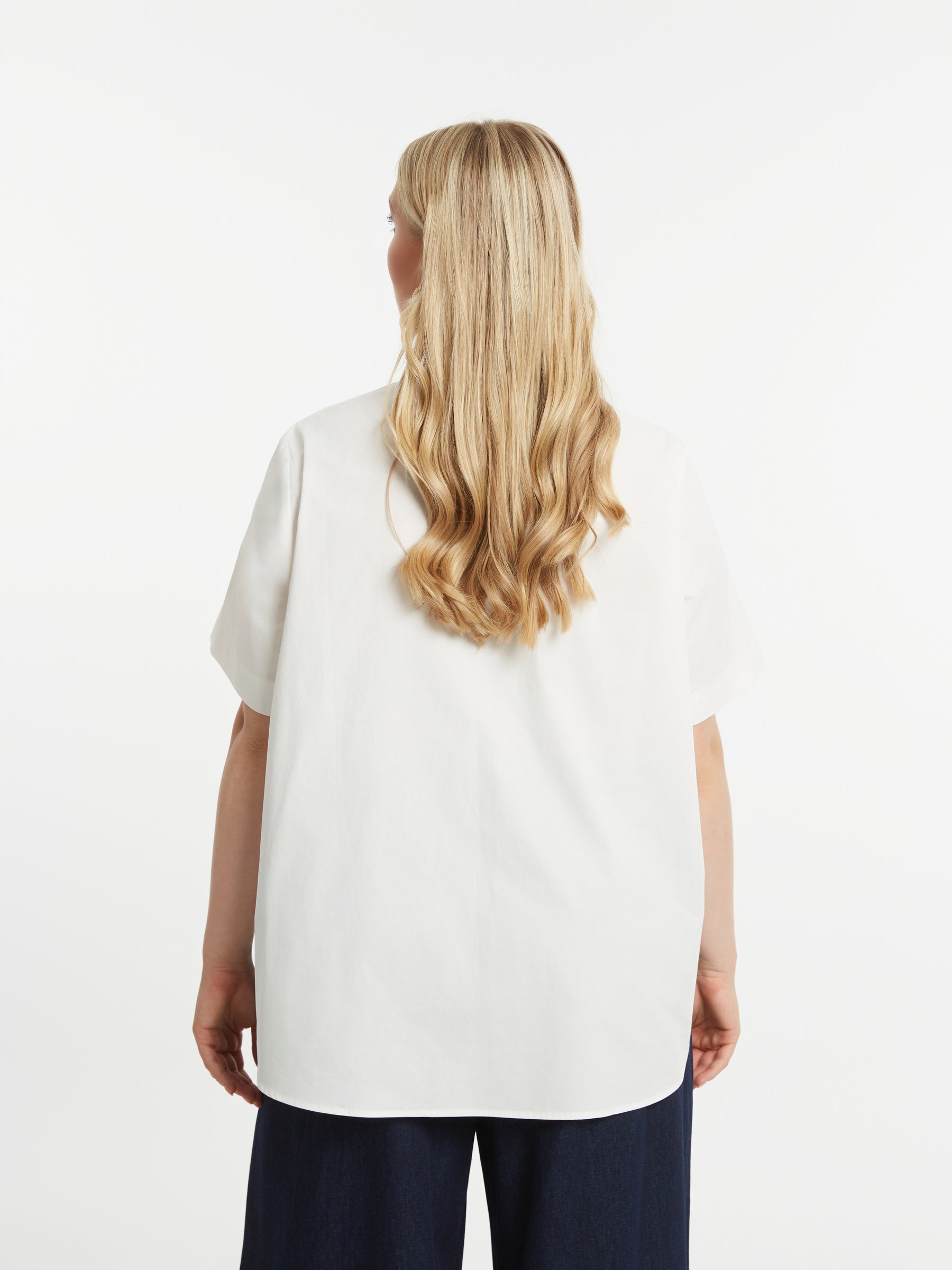 Mat Embroidered Top in White 