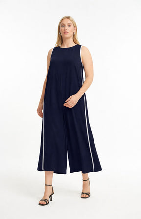 Mat Jumpsuit in Navy