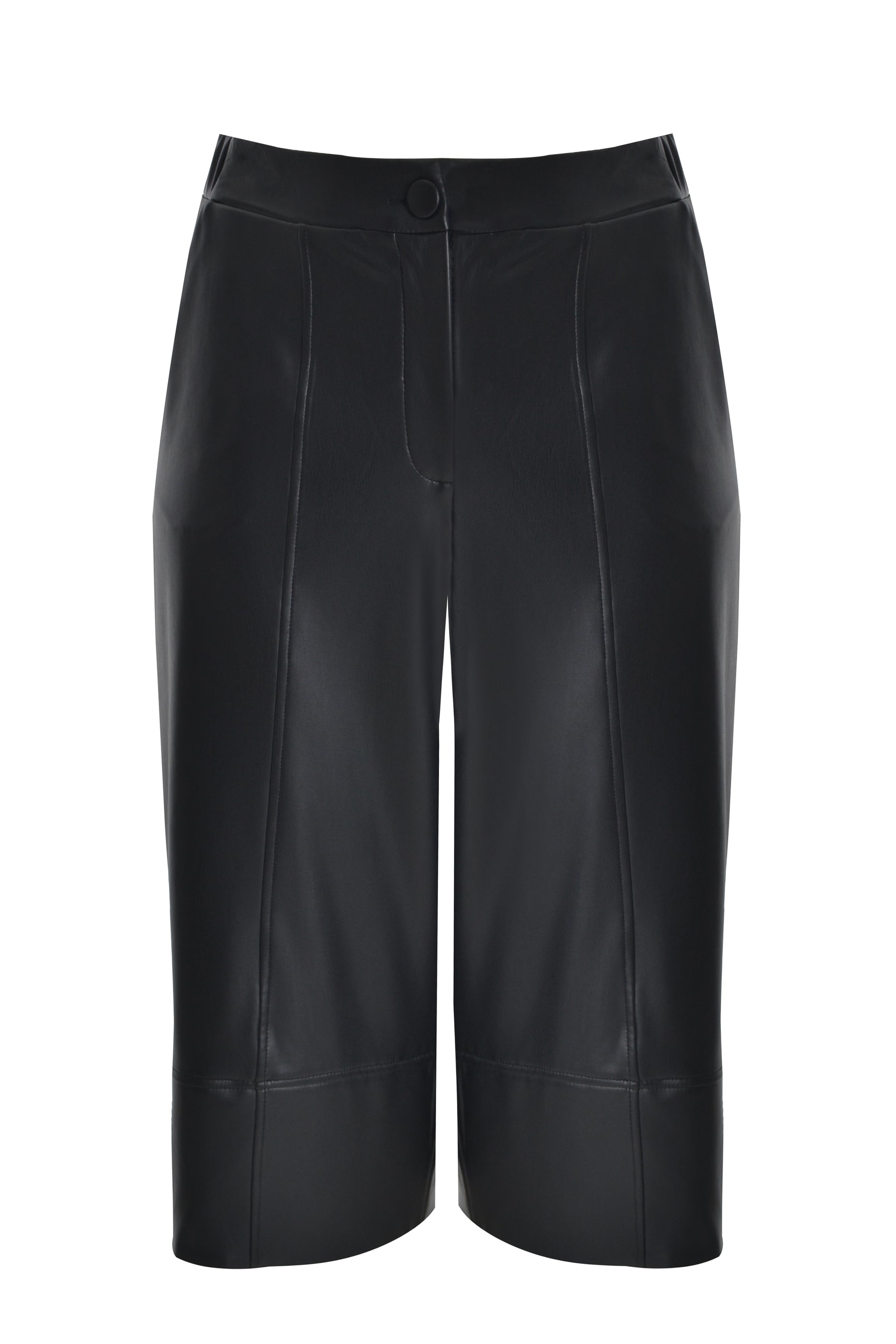 Mat Leather Culotte in Black  