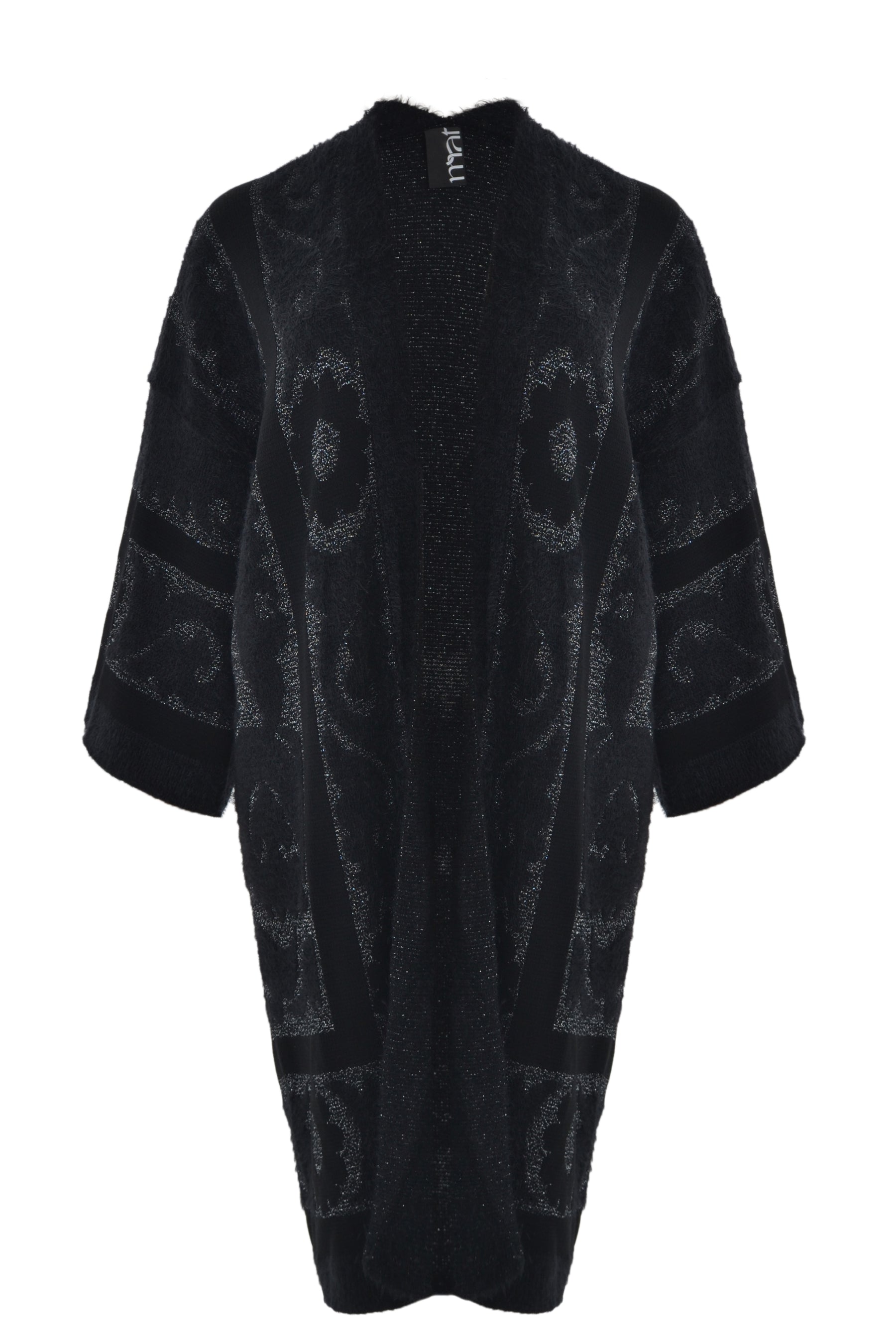 Mat Longline Cardigan in Black 