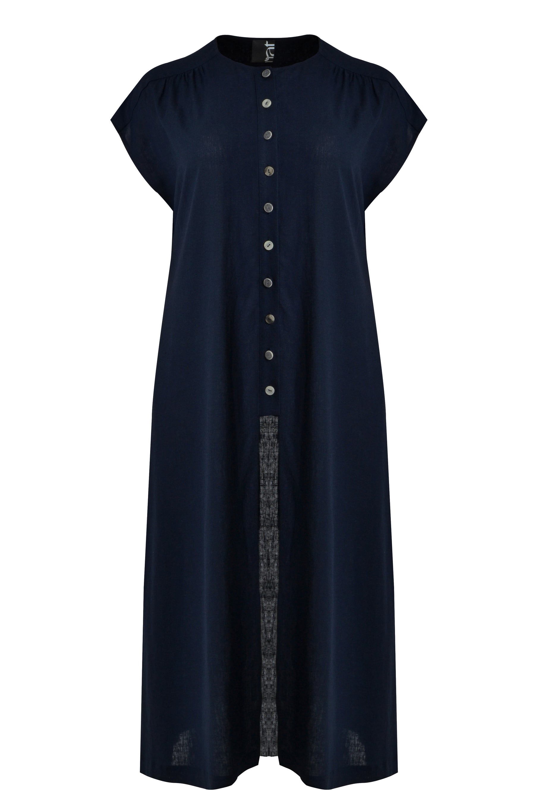 Mat Longline Tunic in Navy  
