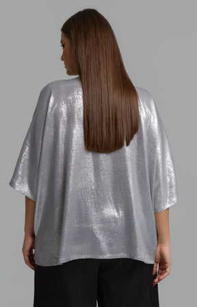 Mat Oversized Shirt in Silver 