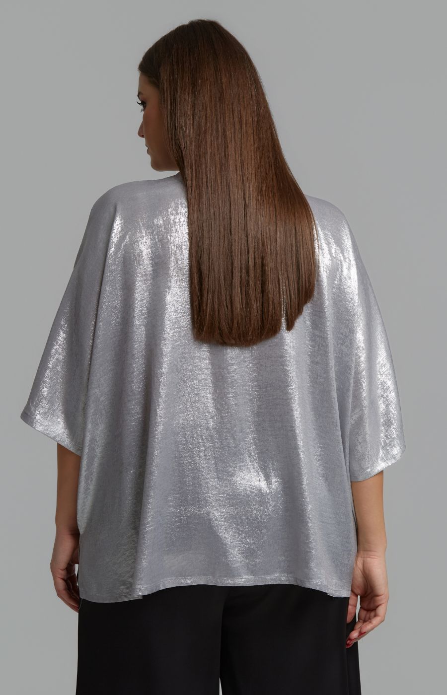 Mat Oversized Shirt in Silver 
