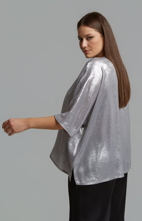 Mat Oversized Shirt in Silver 