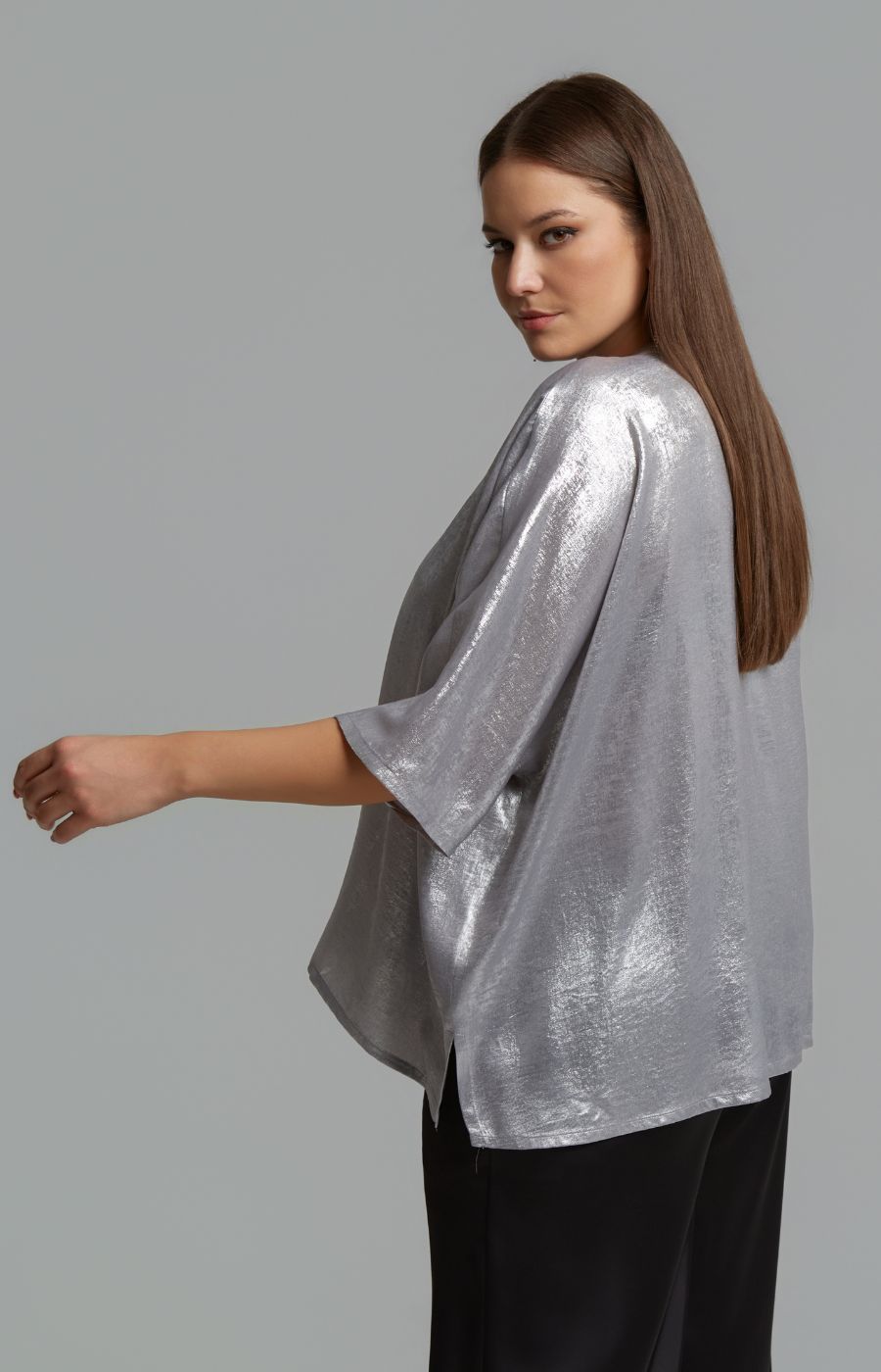 Mat Oversized Shirt in Silver 