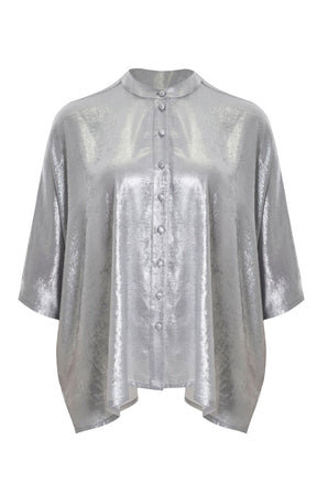 Mat Oversized Shirt in Silver 