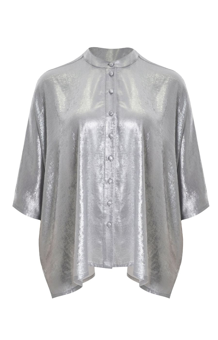 Mat Oversized Shirt in Silver 