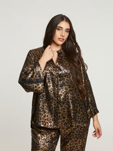 Mat Shirt in Gold Leopard Print