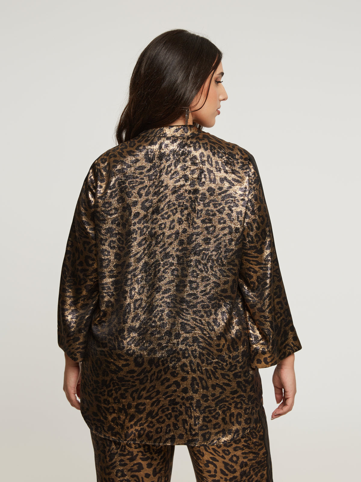 Mat Shirt in Gold Leopard Print