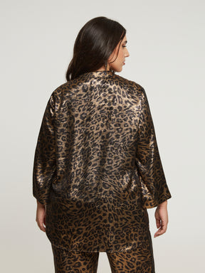 Mat Shirt in Gold Leopard Print