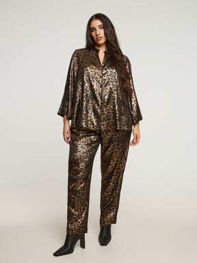 Mat Shirt in Gold Leopard Print
