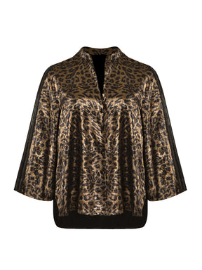 Mat Shirt in Gold Leopard Print