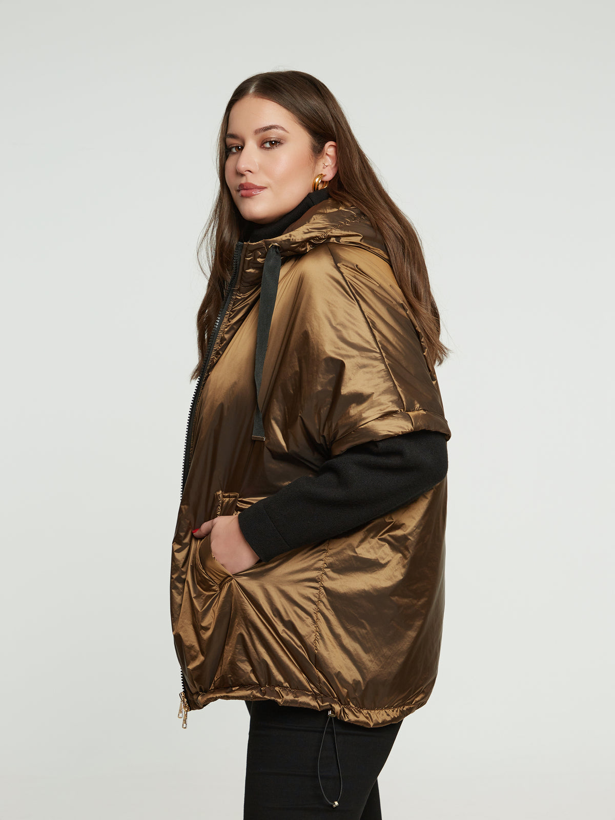 Mat Short Sleeve Jacket in Bronze