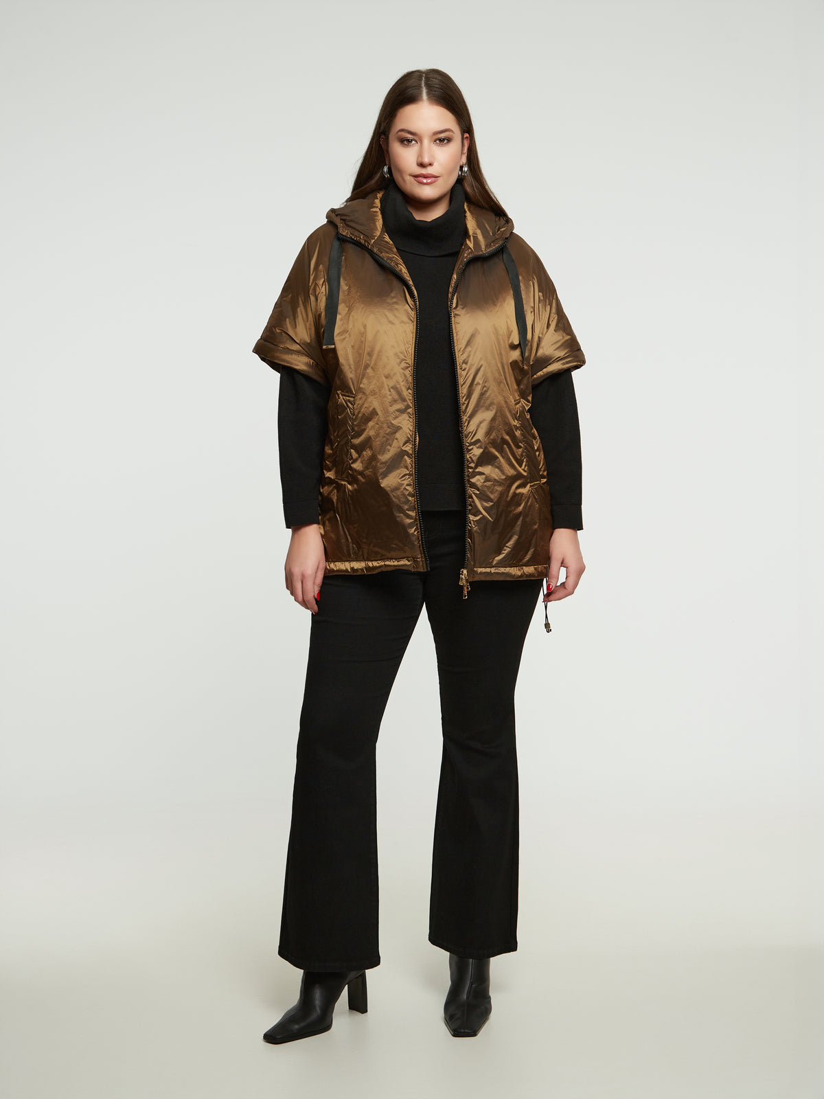 Mat Short Sleeve Jacket in Bronze