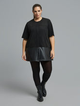Mat Suede Zip Dress in Black