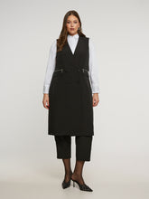 Mat Waistcoat Dress in Black