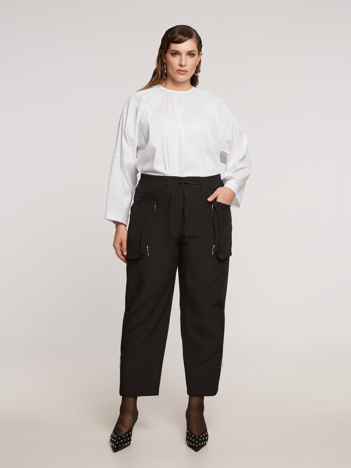 Mat Zip Trousers in Black