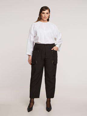 Mat Zip Trousers in Black