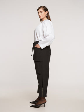 Mat Zip Trousers in Black