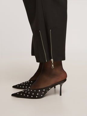 Mat Zip Trousers in Black