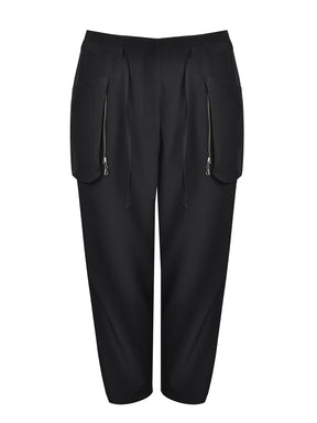 Mat Zip Trousers in Black