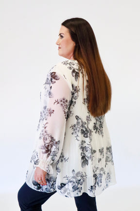 Meadow Blouse in Floral White